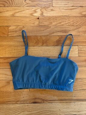 Gymshark Dusty Blue Sports Bralette with Thin Straps